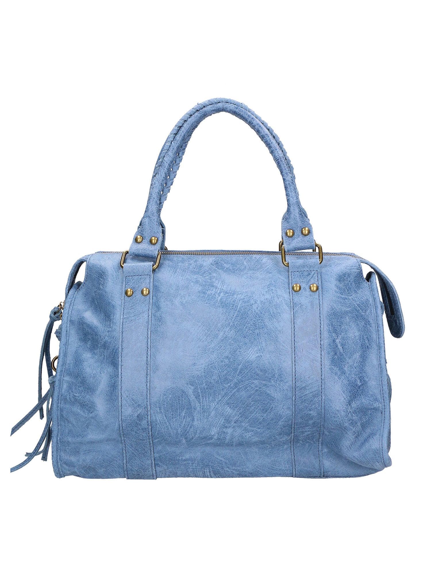 Elara Borsa a spalla da donna Vera pelle 06090-BLU JEANS Gave Lux