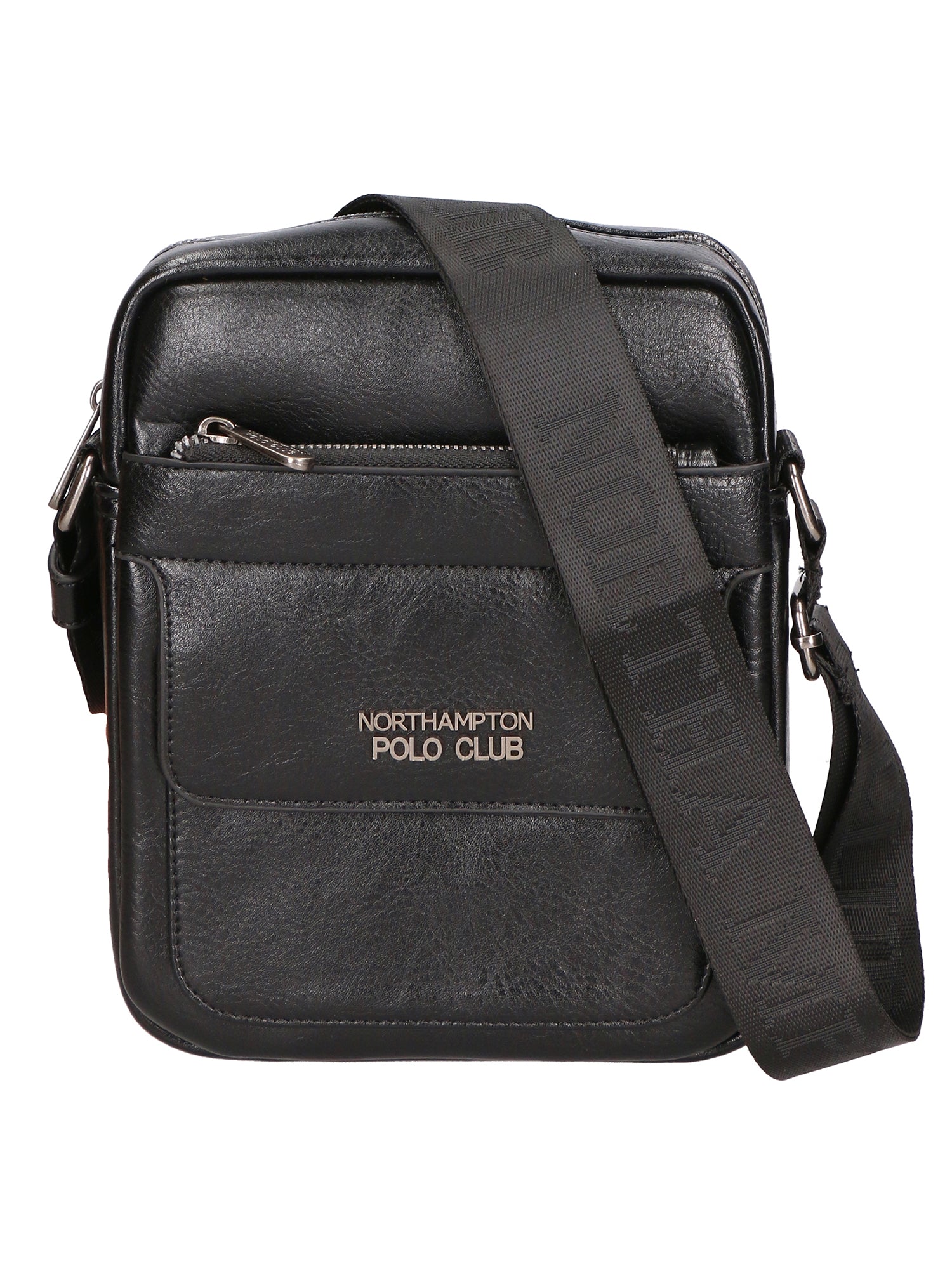 Borsa a tracolla uomo in pelle PU Casual PCL3082-BLACK Northampton Polo Club