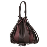 Oceania Borsa a spalla da donna Vera pelle 580041-T.MORO DARK BROWN Gave Lux