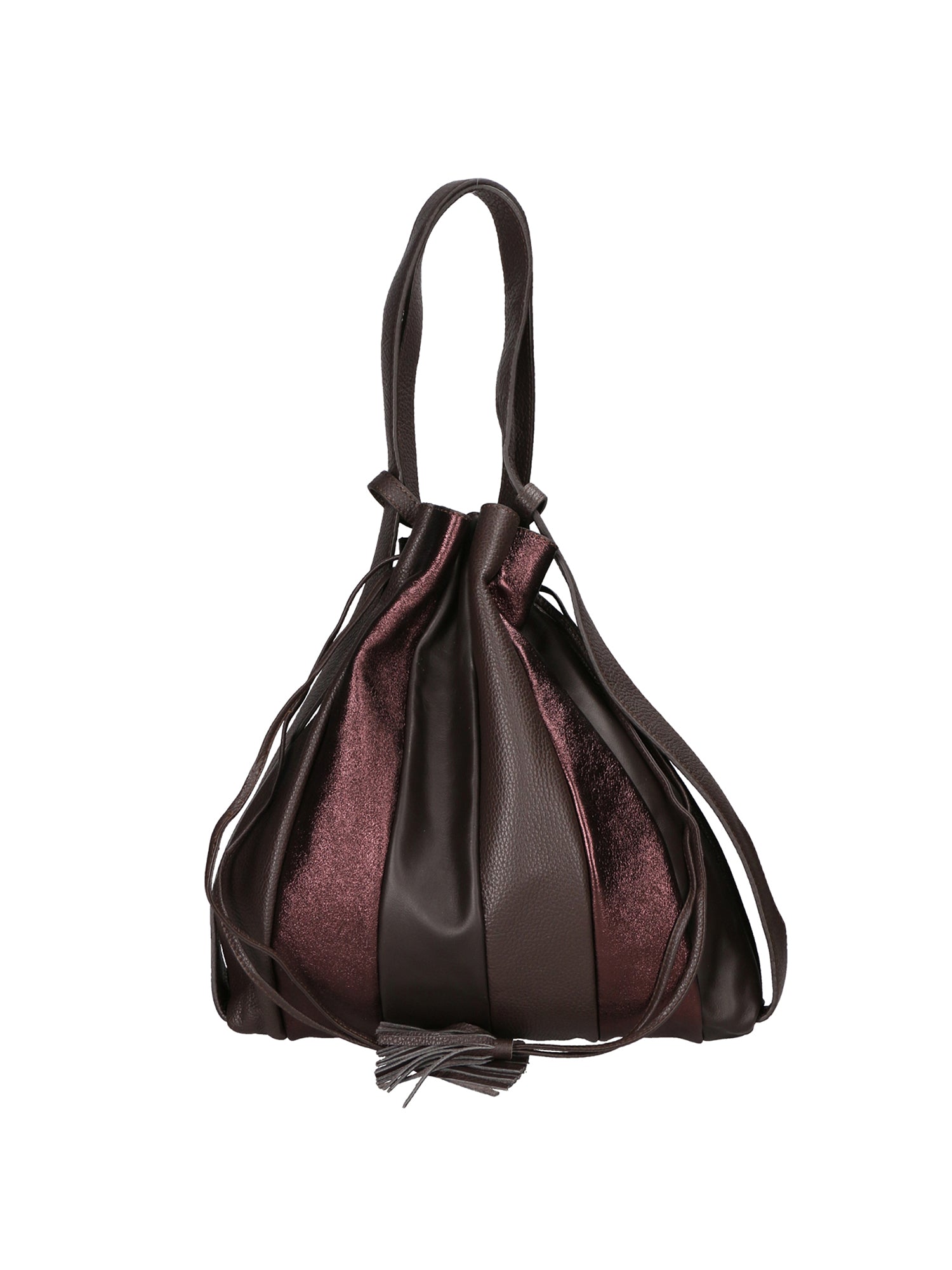 Oceania Borsa a spalla da donna Vera pelle 580041-T.MORO DARK BROWN Gave Lux