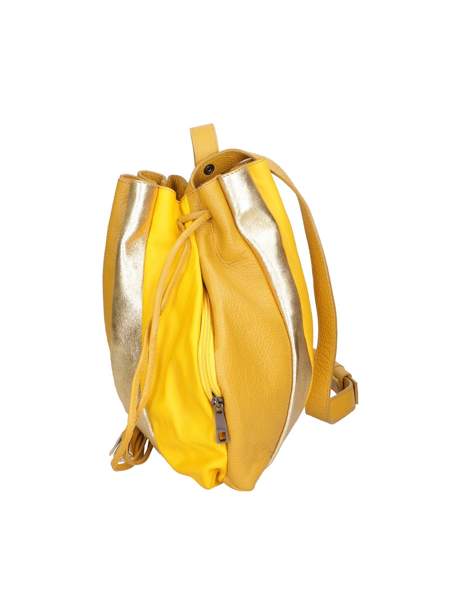 Nunzia Borsa a spalla da donna Vera pelle 576042-SENAPE Gave Lux