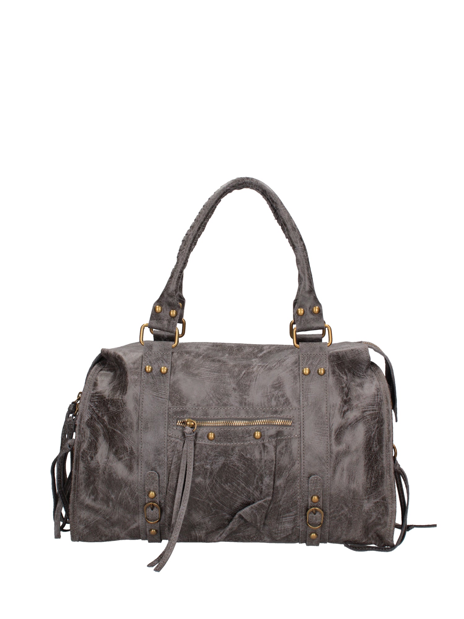 Elara Borsa a spalla da donna Vera pelle 06090-042 GRIGIO SCURO Gave Lux