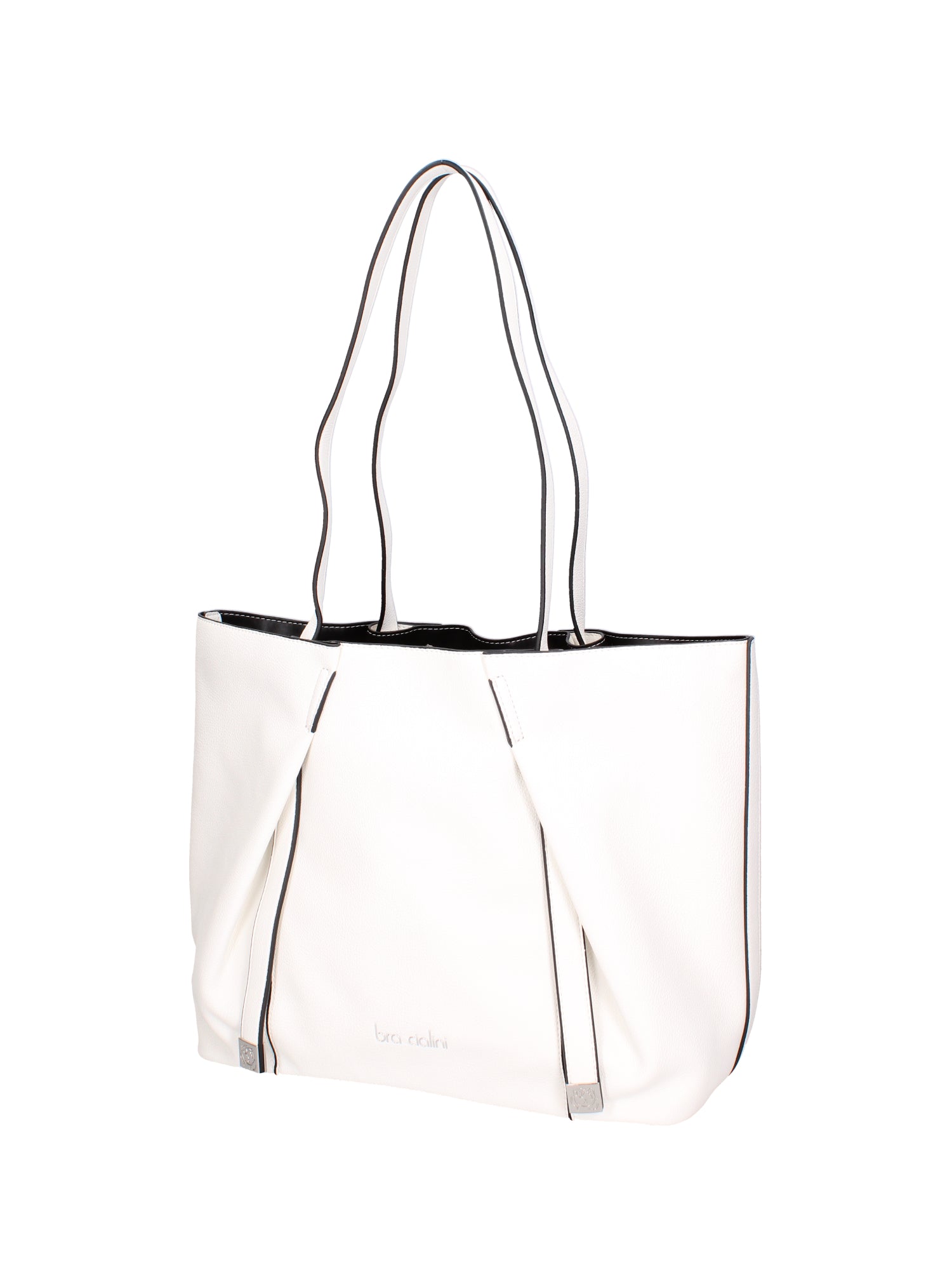 Iridea Borsa a spalla da donna 100% poliuretano B16261-BIANCO Braccialini