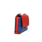 Vera pelle 8641-BLU+ROSSO Borsa a tracolla da donna Evanthe Pro Gave Lux