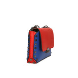 Vera pelle 8641-BLU+ROSSO Borsa a tracolla da donna Evanthe Pro Gave Lux