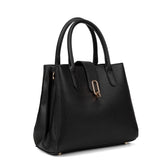 Borsa a mano da donna 100% pelle vegana PU 712-2PT-BLACK Diana&co