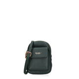 Borsa a tracolla donna Ecopelle e zip 601-1-GREEN Diana&co