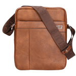 Borsa a tracolla uomo in pelle PU Casual PCL3001-BROWN Northampton Polo Club