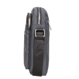 Borsa a tracolla uomo 100% pelle PU PCL3020-GREY+BLACK Northampton Polo Club