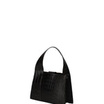 Borsa a mano da donna Vera pelle effetto cocco 07220-C28 NERO Roberta Rossi