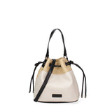 Borsa a secchiello da donna Ecopelle F6714-3-BEIGE - YELLOW David Jones