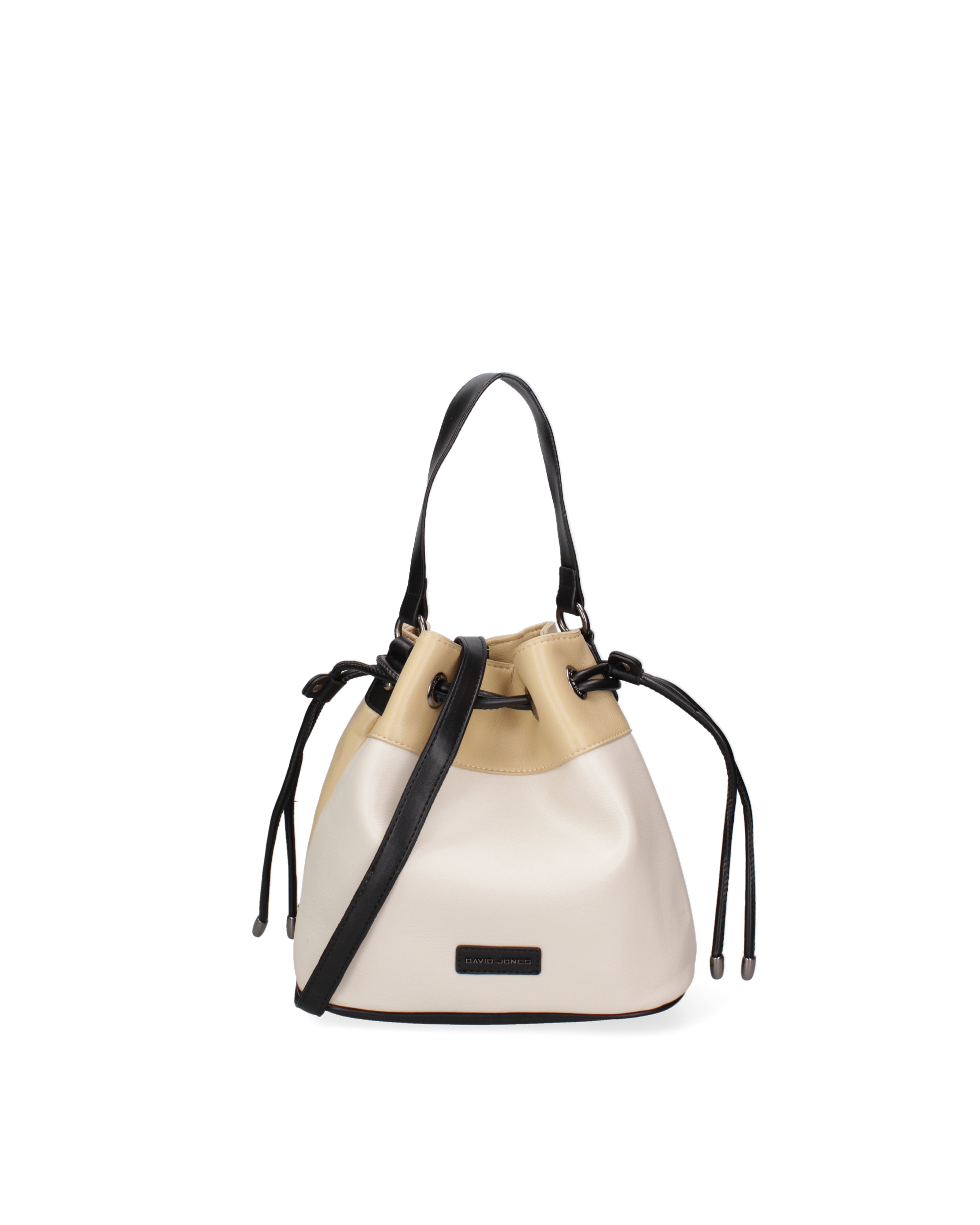 Borsa a secchiello da donna Ecopelle F6714-3-BEIGE - YELLOW David Jones