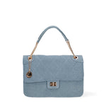 Borsa a spalla da donna Nylon & Ecopelle DC3533-2-JEANSBLUE Diana&co