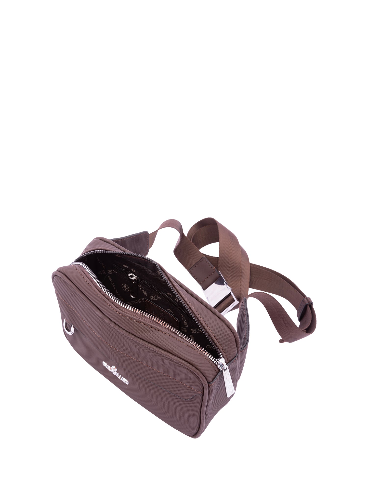 Marsupio da uomo in poliestere Casual BC1095-CAFFE' B Cavalli