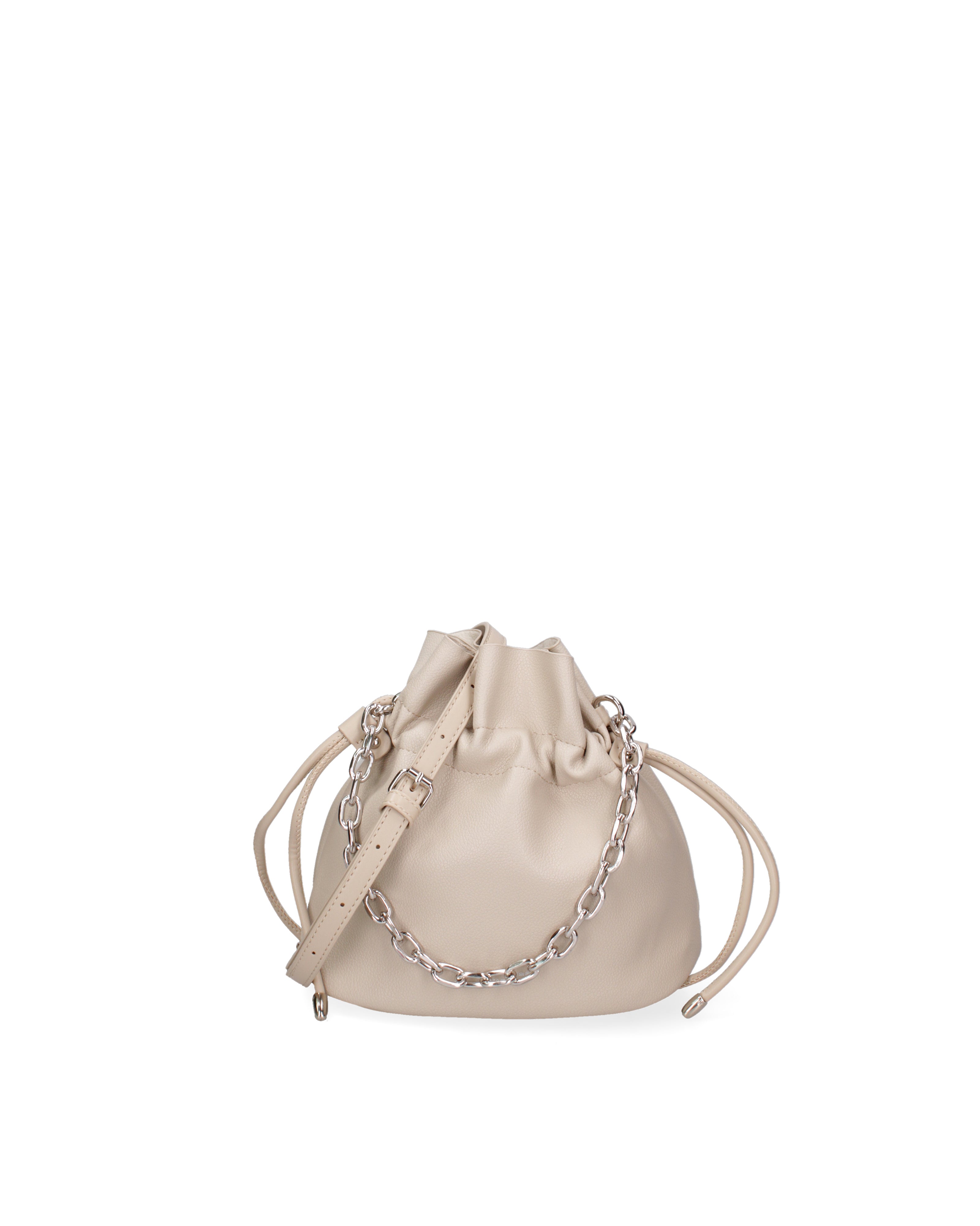 Borsa a secchiello da donna 100% PVC F6717-1-BEIGE David Jones