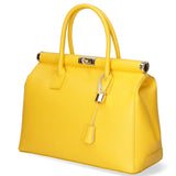 Aleria Borsa a mano da donna Vera pelle 8005-D04 GIALLO Gave Lux