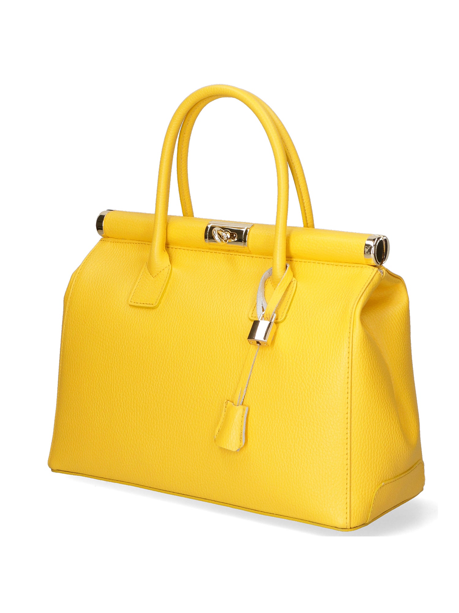 Aleria Borsa a mano da donna Vera pelle 8005-D04 GIALLO Gave Lux
