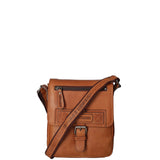 Borsa a tracolla da uomo Vera pelle HILB-6163-CUOIO Hill Burry