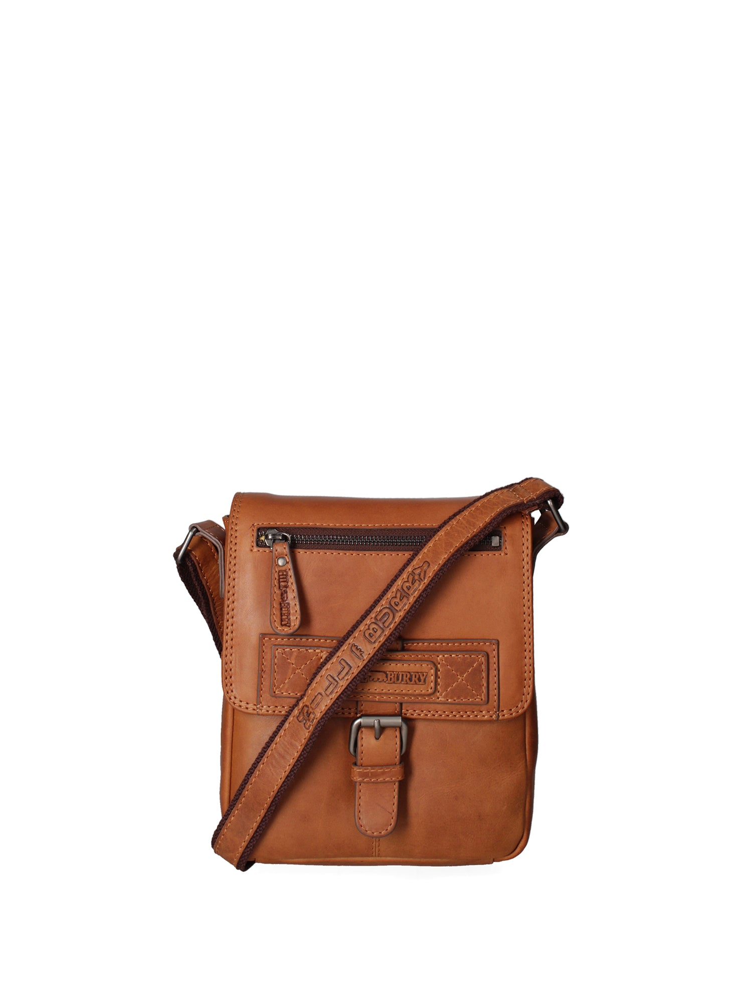 Borsa a tracolla da uomo Vera pelle HILB-6163-CUOIO Hill Burry