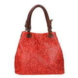 Elenia Borsa a mano da donna Vera pelle 80049-023 ROSSO Gave Lux