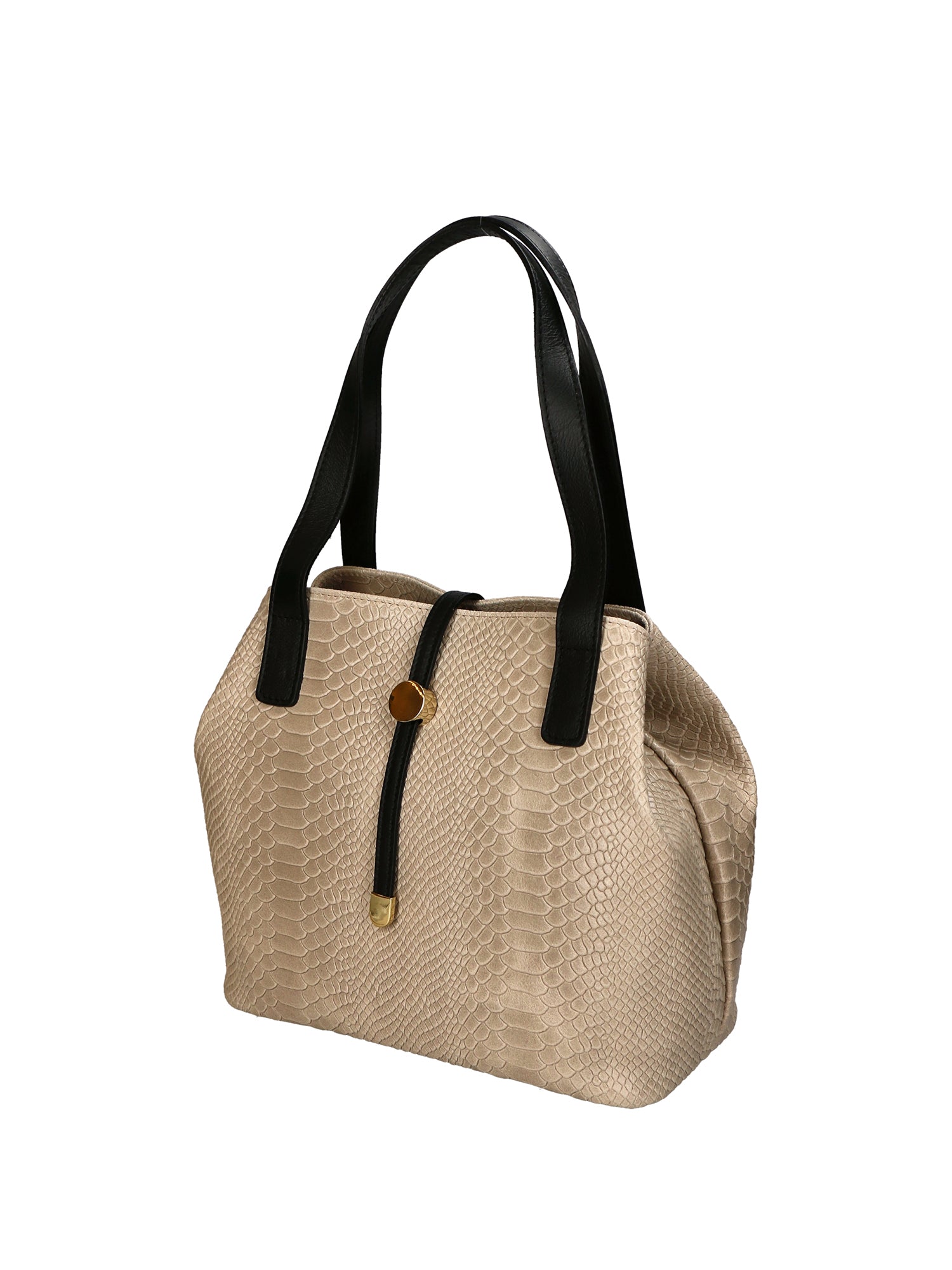 Clarissa Borsa a mano da donna Vera pelle 5276-002 BEIGE Gave Lux