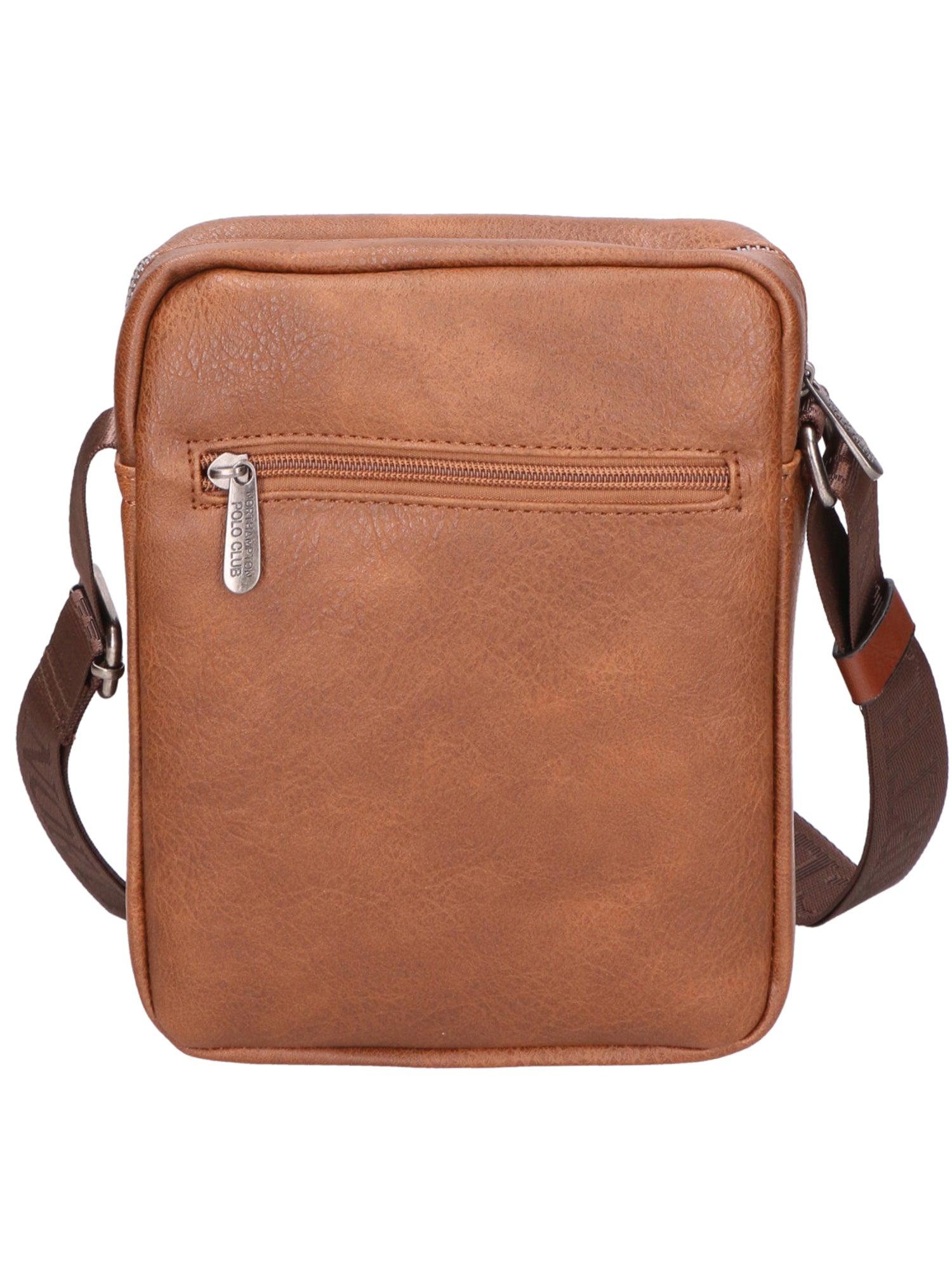 Borsa a tracolla uomo 100% pelle PU PCL3009-BROWN Northampton Polo Club