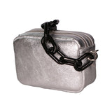 Barbara Borsa a spalla da donna Vera pelle 05706-L001 ARGENTO Gave Lux
