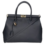Aleria Borsa a mano da donna Vera pelle 8005-D24 BLU JEANS Gave Lux