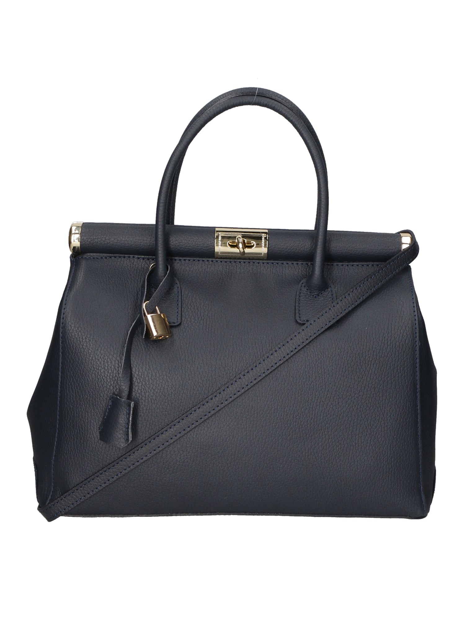 Aleria Borsa a mano da donna Vera pelle 8005-D24 BLU JEANS Gave Lux