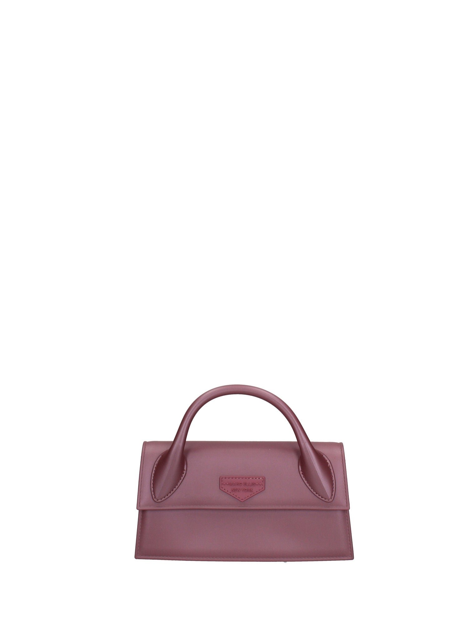 Borsa a mano da donna 100% gomma FLAT ARROW 24-DARK MAUVE-LIGHT OTTONE Marc Ellis