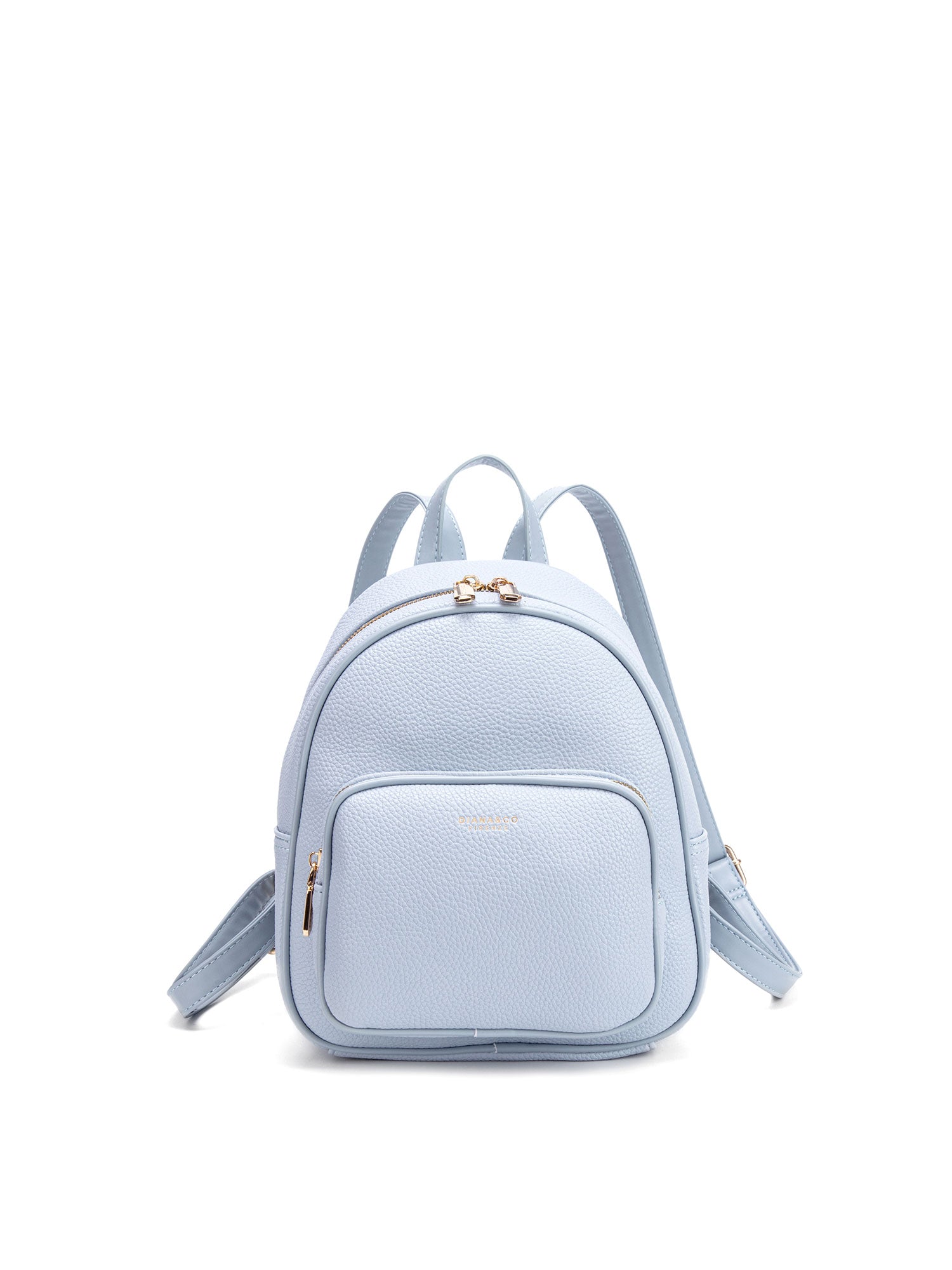 Zaino da donna in pelle vegana Casual 715-2PT-LIGHT BLUE Diana&co