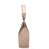 Borsa a spalla da donna 100% pelle riciclata 07224-Taupe Viola Castellani