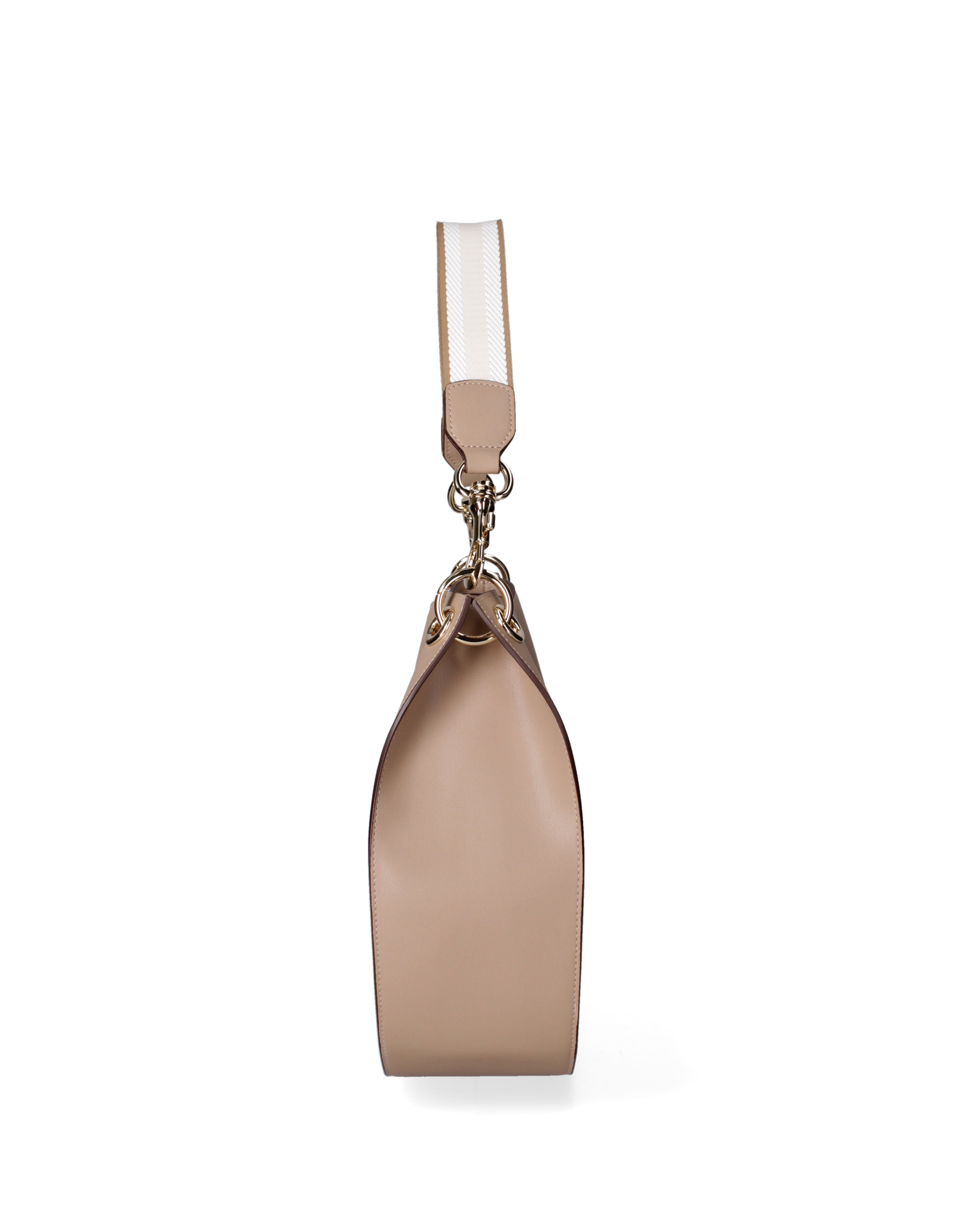 Borsa a spalla da donna 100% pelle riciclata 07224-Taupe Viola Castellani
