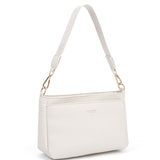 Borsa a spalla da donna 100% pelle vegana PU 703-1PT-BEIGE Diana&co