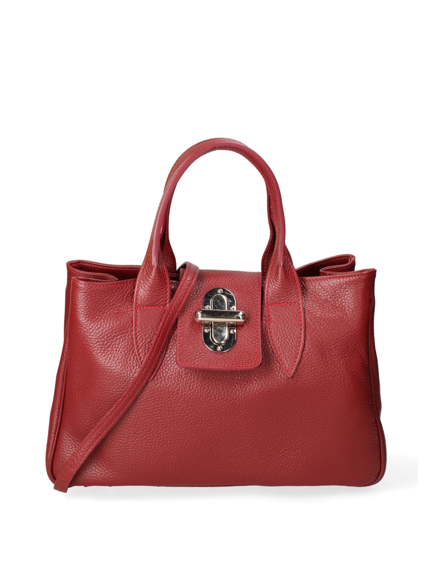 Ascoli Borsa a mano da donna Pelle stampata cocco 7718-D10 RUBINO Gave Lux