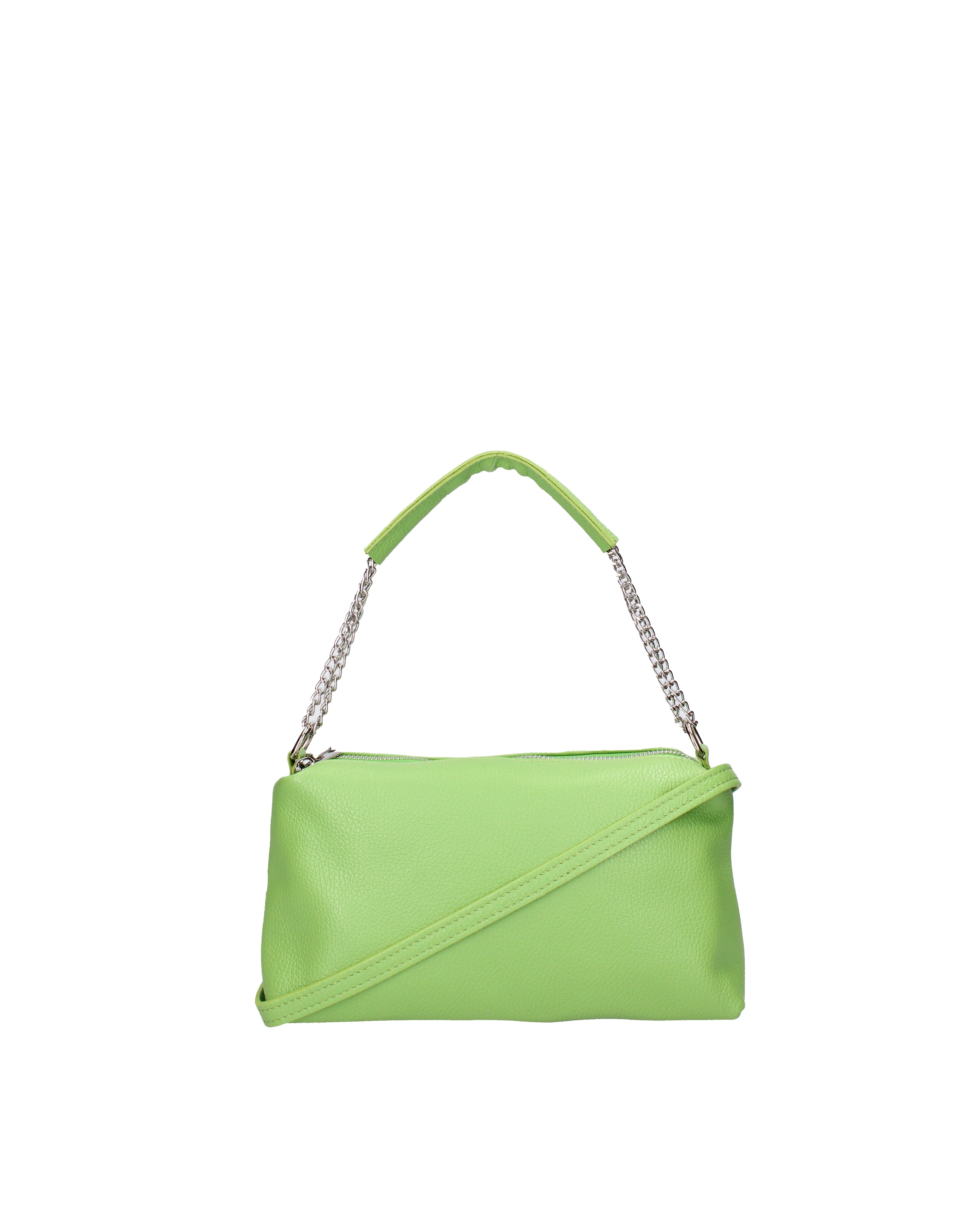 Borsa a spalla da donna Vera pelle 07141-D12 VERDE Viola Castellani