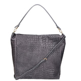 Valtera Borsa a spalla da donna Vera pelle 06500-042 GRIGIO SCURO Gave Lux