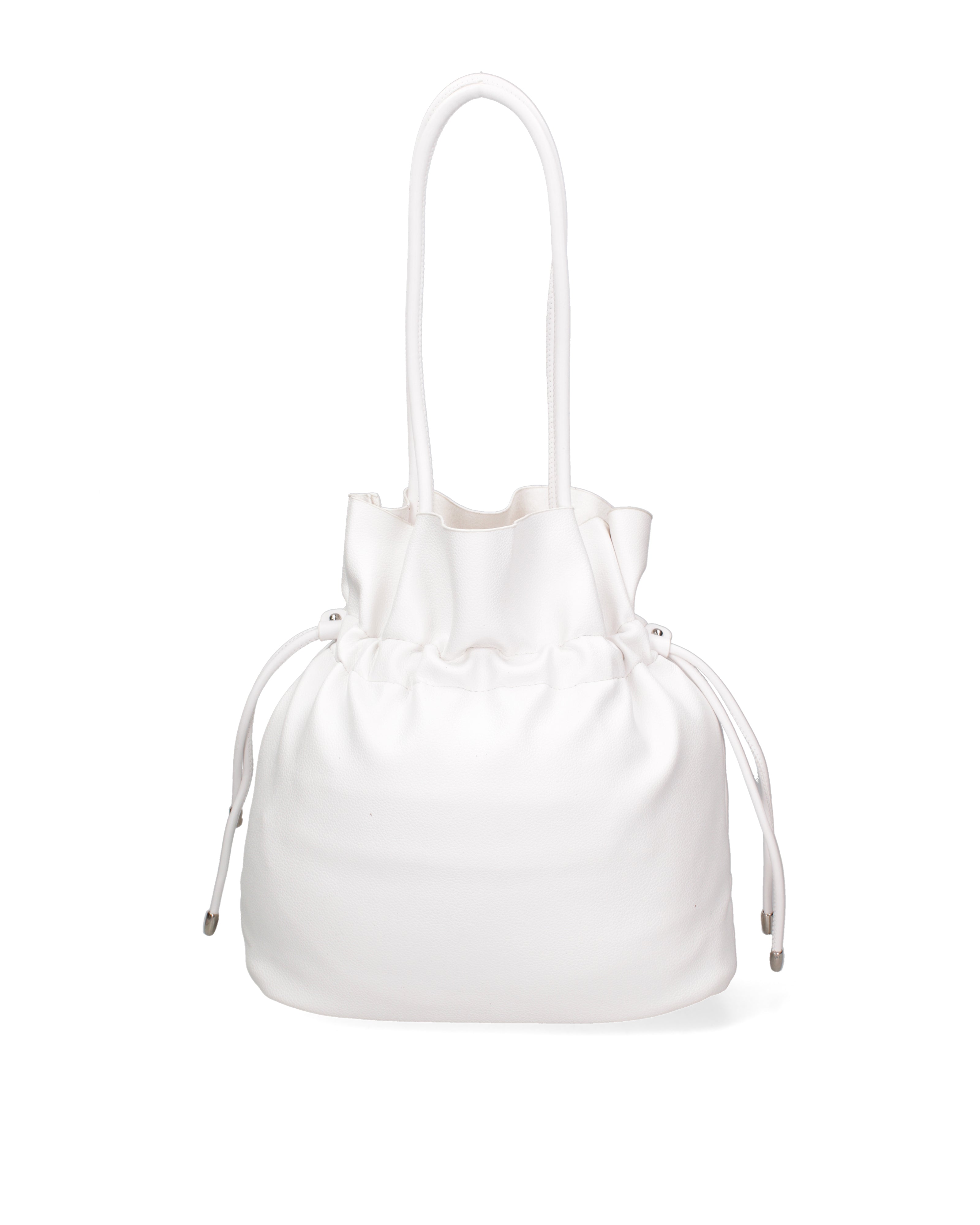 Borsa a spalla da donna 100% PVC F6717-2-WHITE David Jones