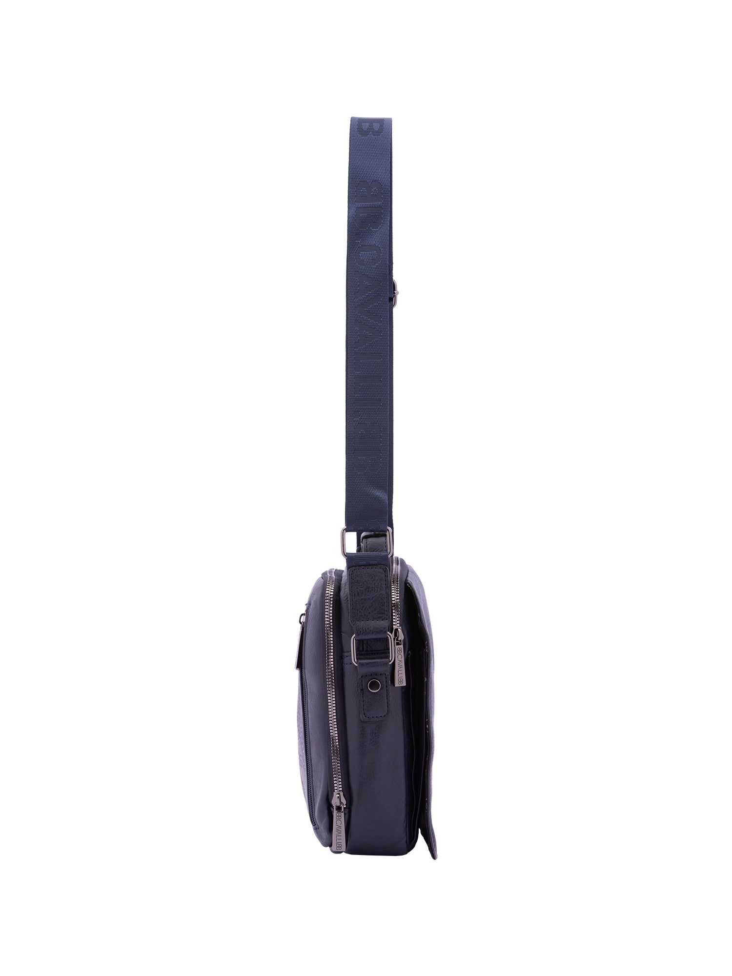 Borsa a tracolla uomo Ecopelle e poliestere BC1193-BLU B Cavalli