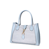 Jordana Borsa a mano da donna Vera pelle e suede 07150-L366 CIELO Viola Castellani
