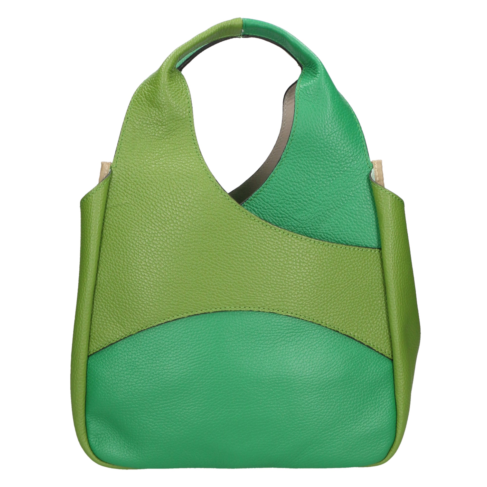 Iside Borsa a mano da donna 100% pelle 05793-D47 VERDE MELA + D507 ALOE Gave Lux