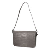 Azzurra Borsa a spalla da donna Vera pelle croco 05699-C27 GRIGIO SCURO Gave Lux