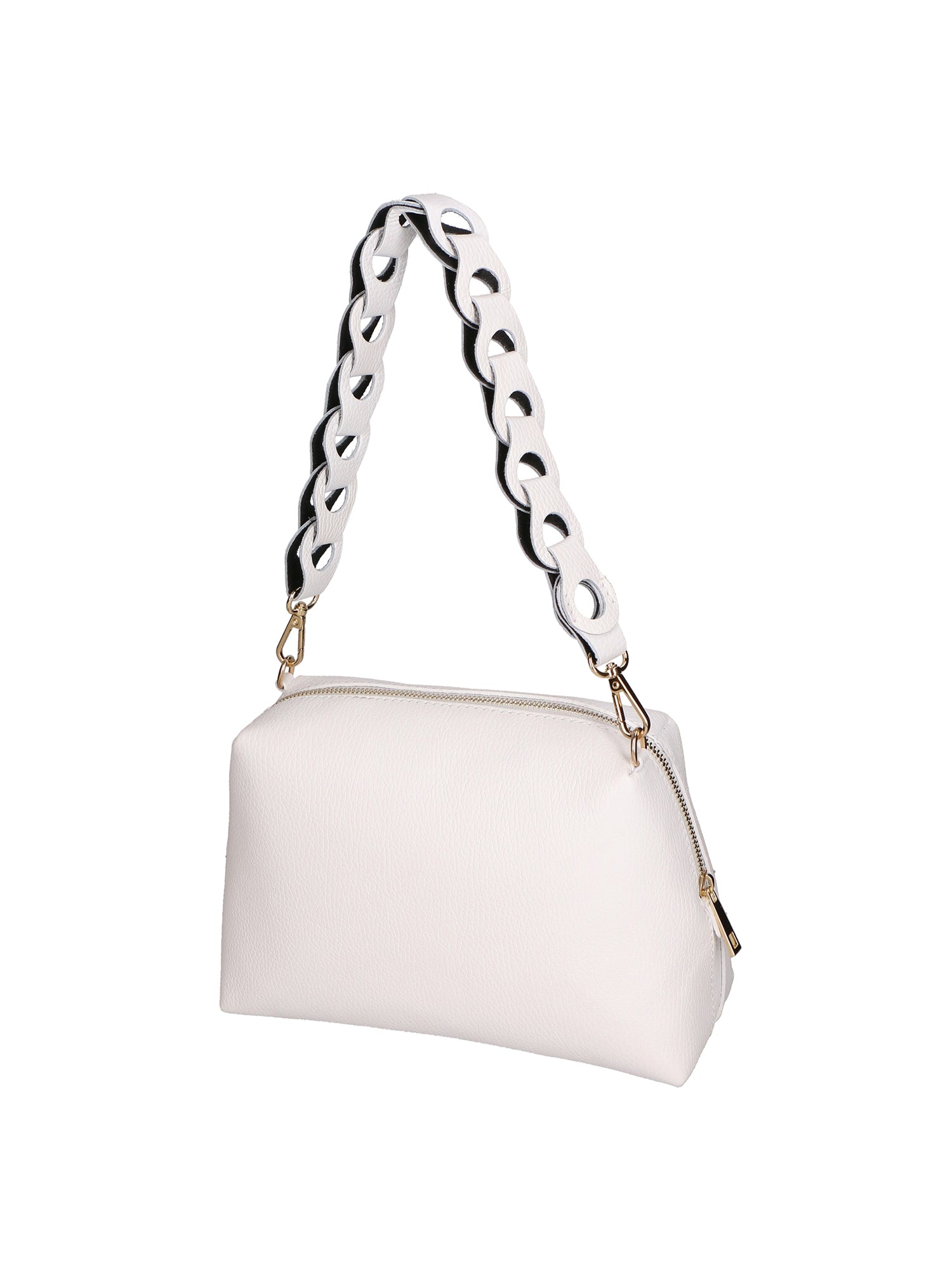 Livia Borsa a spalla da donna Vera pelle 06443-BIANCO Gave Lux