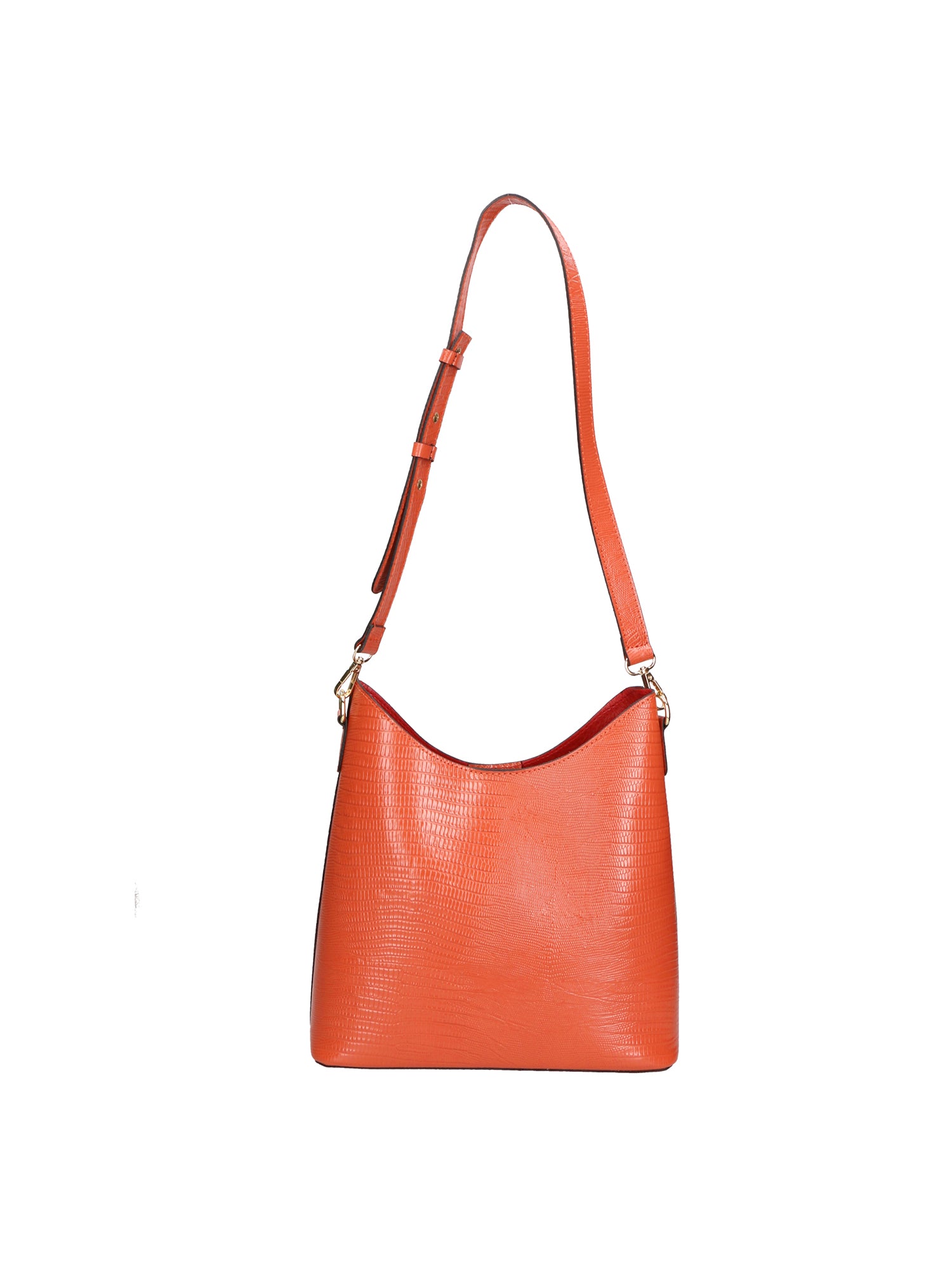 Carmine Borsa a spalla da donna Vera pelle 05442-LU35 MATTONE DARK ORANGE Gave Lux