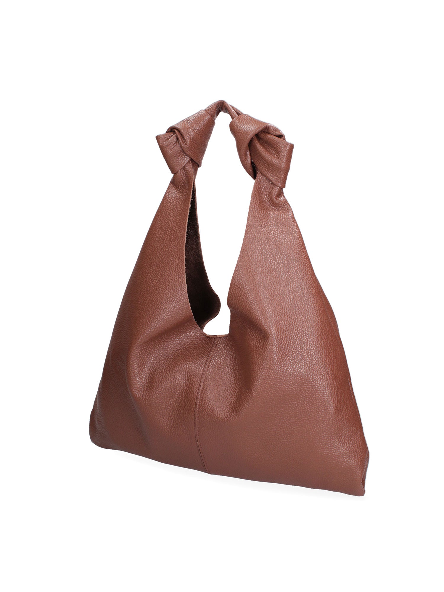 Borsa a spalla da donna 100% vera pelle 07156-D21 MARRONE Viola Castellani