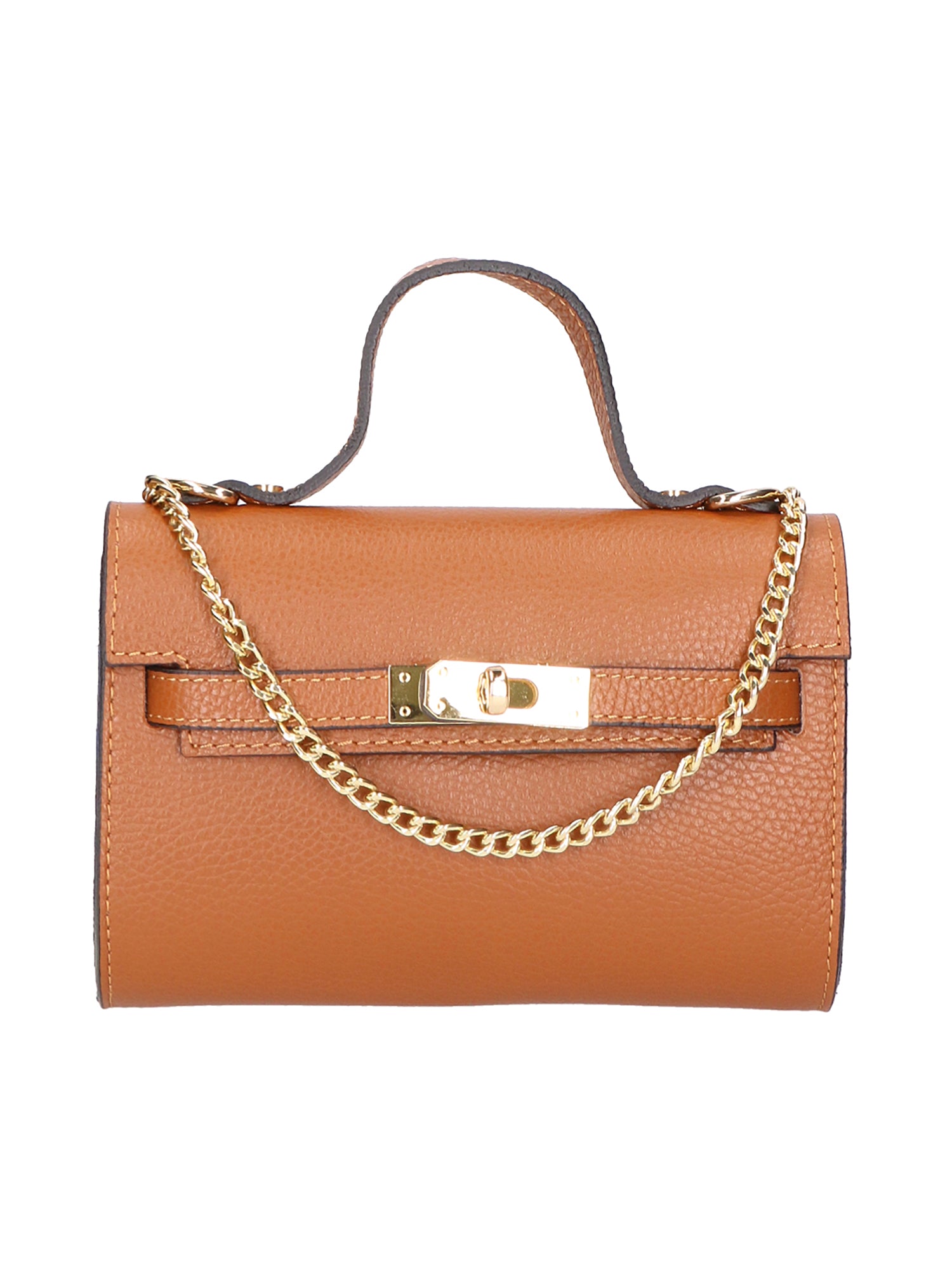Uma Borsa a mano da donna Vera pelle 06525-D17 CUOIO SCURO Gave Lux