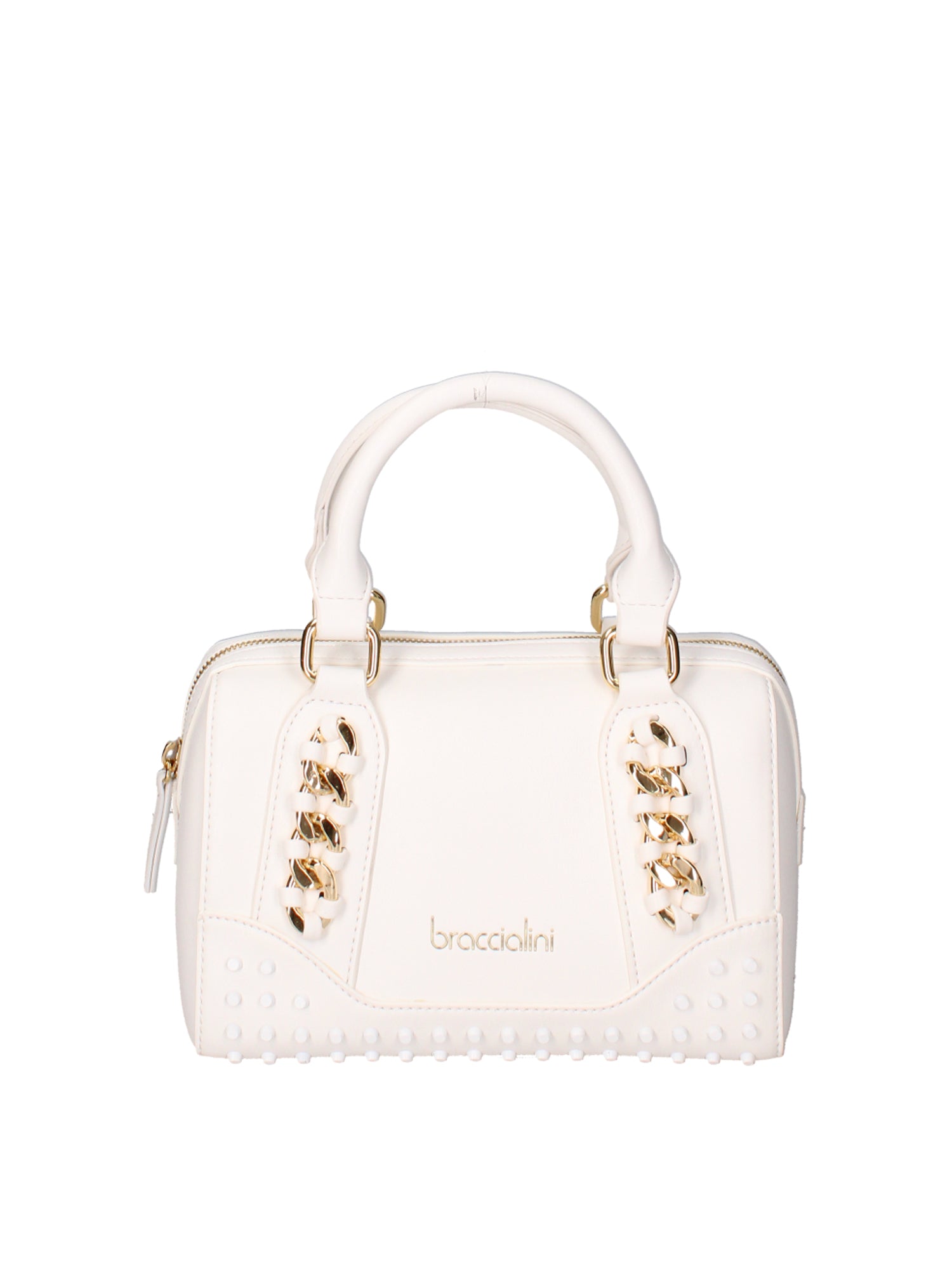 Seraphina Chic Borsa a mano da donna 100% poliuretano B16482-BIANCO Braccialini