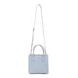 Borsa a mano da donna 100% pelle vegana PU 713-1PT-LIGHT BLUE Diana&co