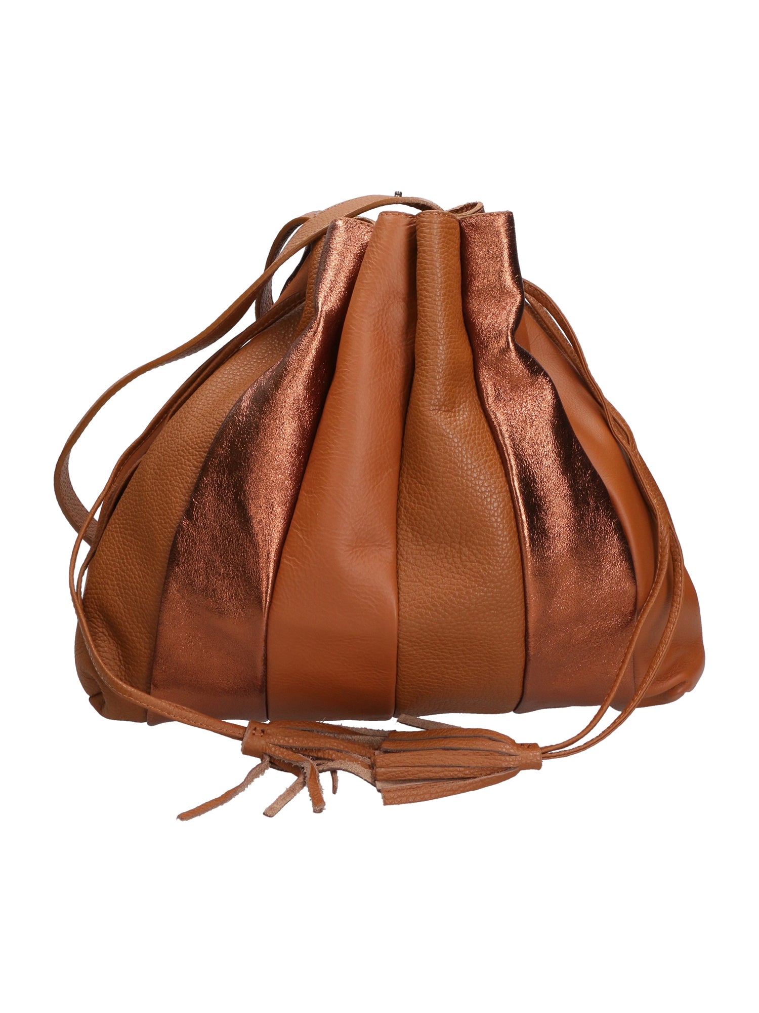 Nunzia Borsa a spalla da donna Vera pelle 576042-CUOIO COGNAC Gave Lux