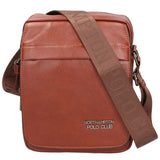 Borsa a tracolla uomo in pelle PU Casual PCL3081-COFFEE Northampton Polo Club